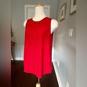 MELANIE LYNE Chiffon Round Neck Sleeveless Blouse